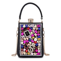 Colorful Diamond Party Evening Clutch Bag Fashion Badge Women&#39;s Purses and Handb - £60.22 GBP