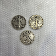 Lot of (3) 90% Silver Walking Liberty Half Dollar 1935 S, 1935 D, 1935 S - $59.95