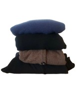 100% Cashmere &amp; Blend Cutter Lot Sweaters 4pc Neutral Craft Black Brown ... - $41.26