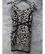 Ruby Rox Dress Size 3 Giraffe Animal Print Brown Black Pencil 80&#39;s Stret... - $18.92