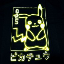 Pokemon Detective Pikachu Neon Logo Japanese Writing T Shirt New Black 2XL  - £17.92 GBP