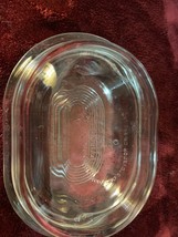 Pyrex Vintage 1983 #602-B Oval Clear Glass Refrigerator Dish w/ Lid 602-C - £19.44 GBP