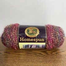 Lion Brand Yarn Homespun 6 Oz 185 yards Color 422 Wisteria Pink Purple Y... - $12.73