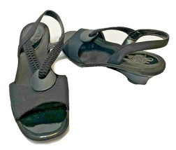 Life Stride Womens Black Slingback Sandals Fabril Upper Size 7M - £5.56 GBP