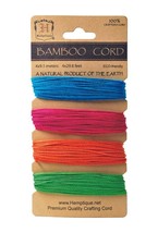 Bamboo Cord Card Set Jewelry Making Macrame Crochet Arts &amp; Crafts Gift Wrapping - £3.53 GBP