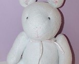 Carters Just One Year Prestige Plush White pink flowers bow Bunny Rabbit... - £20.52 GBP