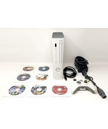 Microsoft Xbox 360 Arcade Console Bundle White 7 Games 1 Controllers HDMI - £56.20 GBP