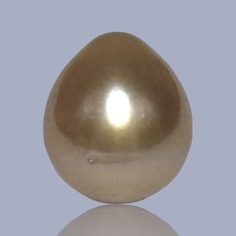 Smooth Teardrop 11.6 x 13.3mm 13.2 Carats Rich Gold Philippines South Sea Pearl - $84.15