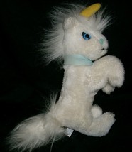 11&quot; Vintage White Blue Unicorn Horse Pony Stuffed Animal Plush Toy Dan Brechner - £22.44 GBP