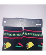 Odd Sox Taco Sombreros Mens Socks Sz 6-13 Black with Colorful Novelty De... - €8,47 EUR