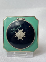 Art Deco Maurice Compact Green Black Dbl Sided Mirrored Make Up Powder R... - $98.95