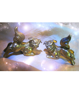  HAUNTED ANTIQUE BRASS FOO DOGS GUARDIANS OF FORTUNE HIGHEST LIGHT MAGICK - $209.33