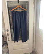 Talbots Collection Women’s Dress Pants  Sz 14 Italian Fabric Button Detail Blue - $368.12 MXN