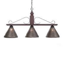 Large Island Light Wood and Metal &quot;Wellington&quot; in Plantation Red Made in USA - £359.76 GBP