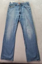 HUGO BOSS Jeans Women Size 30 Blue Denim Cotton Mid Rise Straight Leg Button Fly - £21.74 GBP