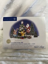 Dept 56 Santa Comes To Town 2001 Snow Village Light up Christmas Tree VGC w box - £19.42 GBP