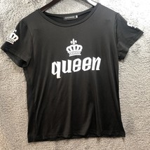 Fancyqube Queen Shirt Size Large Black Crown Short Sleeve - £6.92 GBP