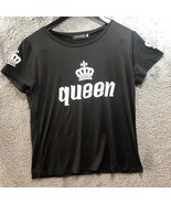 Fancyqube Queen Shirt Size Large Black Crown Short Sleeve - $8.80