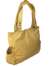 Cream Leather Tote Bag Purse, Everyday Retro leather Bags, Katty - £69.58 GBP