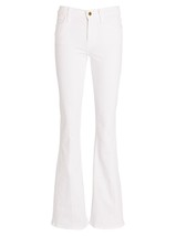 NWT Frame Le High Flare in Blanc White Stretch Denim Jeans 33 x 34 ½ - £71.19 GBP