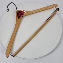 Vintage Wood Coat Suit Hanger 17x9 Inch Luxury Varsity Shop Baton Rouge LA - $16.83