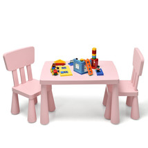 Kids Table &amp; 2 Chairs Set Toddler Activity Play Dining Study Desk Baby G... - £123.92 GBP