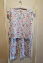 Tommy Bahama Womens 2 Pc Pajama Set Sz XL Cotton Blend Floral Spring Sum... - £26.47 GBP