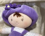 Baby Gund Purple polk a dot Plush Lovey Friend My First play Doll VGC So... - $11.83