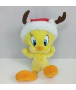 Hallmark Looney Tunes Tweety Bird Santa Hat Reindeer Antlers Christmas 9... - $14.84