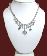 Antique Vintage Art Deco Open Back Crystal Necklace - $77.32 CAD