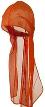 Wave Cap Tie Down Fashion Durag Cap You Choose Color Mens Womens (Orange) - £5.49 GBP