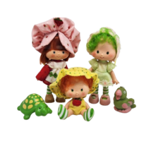 3 Vintage 1980&#39;s Strawberry Shortcake Dolls Lime Chiffon Apple Dumplin Tea Time - £66.10 GBP