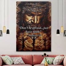 Don’T Be Afraid Just Have Faith Gift for Jesus Christ Canvas Wall Art Poster - £18.50 GBP+