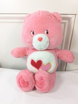 Vintage Care Bears Love-a-Lot Plush Bear Pink Hearts 12&quot; 2002 Stuffed an... - £12.14 GBP