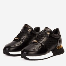 The Empire Black Leather Men Sneaker image 3