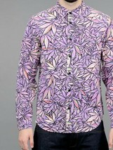 Mnwka weed Camo marijuana Button Down Shirt Purple Kush Sz S M - £71.16 GBP