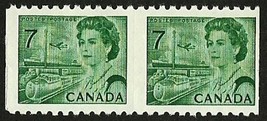 CANADA 1971 V.F. MNH OG Coil Imperf. between Horizontal Pair Stamps Sc# 549 - £5.67 GBP