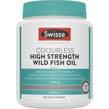 Swisse Ultiboost Odourless High Strength Wild Fish Oil 1500mg 400 Capsules - $49.99