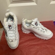 Fila Men&#39;s Size US 8 White 1FM00139-125 Disruptor II Premium Sneaker Shoes - $39.35