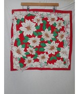 Poinsettia Christmas Wall Hanging Holiday Home Decoration Square Shape 2... - $19.19