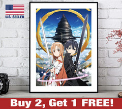 Sword Art Online Poster 18&quot; x 24&quot; Print Anime Wall Art 1 - £10.61 GBP