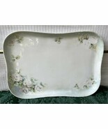 Vintage France Floral Hand Painted Vanity Tray 11 1/4” Seafoam Green and... - $559.76 MXN