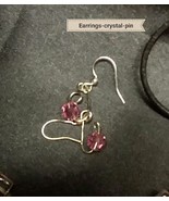 Earrings - Single and Double Pink Crystal Drop Earring - Subtle Elegance - Affor - $378.19 MXN