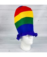 Vintage Rainbow Pride Colors Striped Fleece 12&quot; Tall Top Hat Costume One... - £13.43 GBP