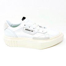 Adidas Hypersleek Cloud White Womens Size 10.5 Leather Platform Sneakers G54050 - £47.92 GBP