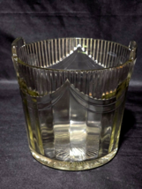 Vintage JENKINS Ice Bucket - DRAPE Pattern And Optic Smoke Panels 5&quot; x 5... - $17.98