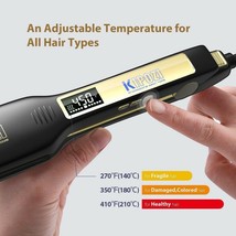 Kipozi Kp-139 Professional Hair Straightener Fast Heat Smart Timer Flat Iron Wit - £47.40 GBP