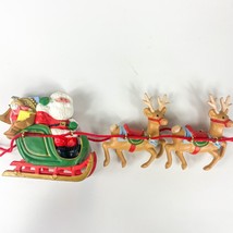 Hallmark Keepsake Ornament Santa And His Reindeer Handcrafted Ornament 1986 - £15.81 GBP