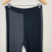 Eileen Fisher Pant Women Small Black Gray Merino Wool Colorblock Pull On Legging - £39.80 GBP