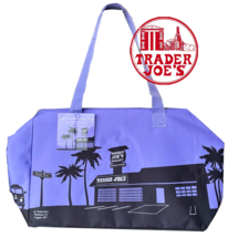 NEW  Trader Joe&#39;s  Insulated Reusable Shopping Bag 8 Gallons  Purple  Joes - £15.58 GBP